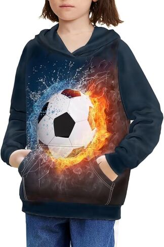 Upetstory Hoodies for Girls Boys Kids Long Sleeve Hooded Sweatshirt with Pockets Casual Pullover Tops S-XL in Kuwait