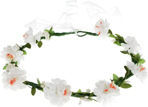 Women BOHO Flower Headband Berry Floral Crown Hair Wreath Garland Halo (Blue) in Saudi Arabia