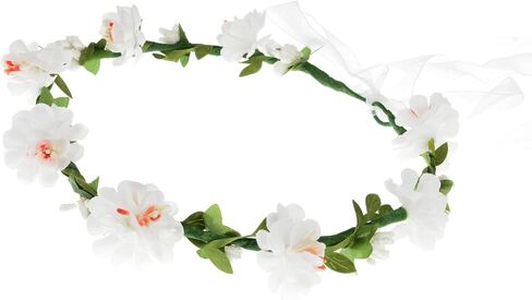 Women BOHO Flower Headband Berry Floral Crown Hair Wreath Garland Halo (Blue) in Saudi Arabia