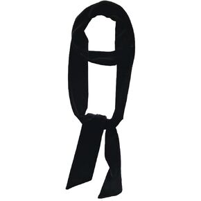 mollensiuer 1 Piece Vintage Black Velvet Long Scarf Narrow Scarf Belt Neckerchief Hairband Choker Scarf Tie