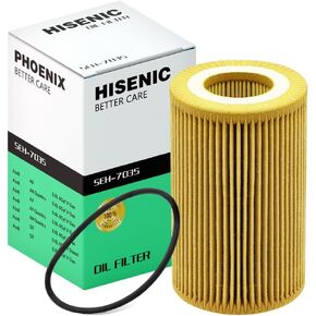Oil Filter Fits for Audi A6, A6 Quattro, A7, A7 Quattro, A8 Quattro, Q7 Metal Free Filter Replace HU7035Y | Refer No. 06E115466B 06E115562B