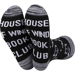 JXGZSO Funny Bookworm Gift House Of Wind Book Club Socks Book Lover Socks Booktok Merchandise