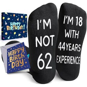HAPPYPOP Birthday Gifts Ideas For Mela Female - 65Th 70Th Birthday Gifts, Birthday Socks With Greeting Card