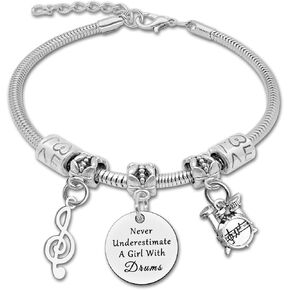 DlaeKua Drummer Gifts Bracelet Drum Lover Gifts for Musician Gifts for Women Drum Gifts Birthday Gifts for Drummer Music Student Gifts Drum Player Gifts Graduation Gifts for Friends