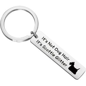 CENWA Scottie Gift Its Not Dog Hair Its Scottie Glitter Keychain Scottish Terrier Gift Scottie Lover Scottie Owner Gift