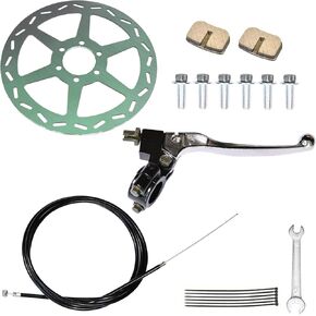 Mini Bike Brake Lever Kit 180mm Mini Bike Disc Brake Rotor for Coleman CT100U CC100X Baja Doodlebug DB30 Motovox MBX10 MBX11 Monster Moto Predator 79 97cc 100cc Part 22mm 7/8 Handlebars
