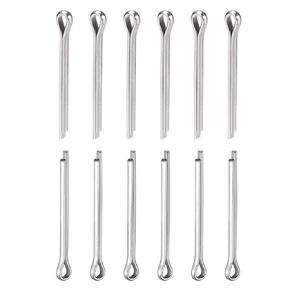 4mm x 50mm (DxL) Cotter Clip Pins - 15Pack - Good for Machinery - 304 Stainless Steel Hairpin Fasteners - Silver