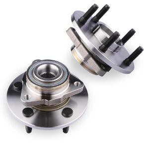 515072 Pair Front Wheel Hub Bearing Assembly Compatible for 2002 2003 2004 2005 2006 2007 2008 Dodge Ram 1500 5 Lugs Non-ABS