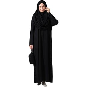 ihvan online Muslim Dresses for Women, Prayer Dress, Islamic Hijab Abaya, One-Piece Long Sleeve Islamic Prayer Dress