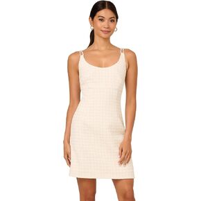 Adrianna Papell Women's Tweed Pearl Short Dress