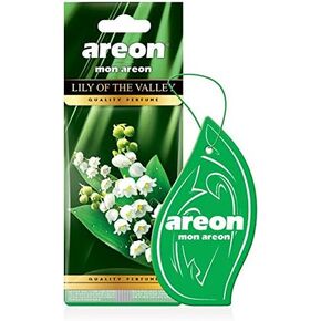 AREON MA33 Hanging Best Car Air Freshener Lily of the Valley Scent, Paper Hanging Ornaments, Long Lasting Scent for Car or Home 12 Pack
