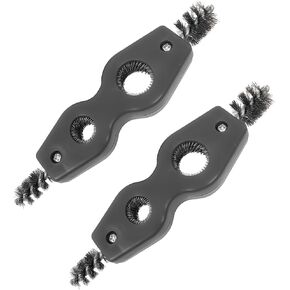 BELOMI 2PCS Car Battery Terminal Cleaning Brush, 4 in 1 Rustproof Battery Cleaner Tool with Steel Wire, Auto Universal Interior and Exterior Battery Terminals Machine Parts（Black）