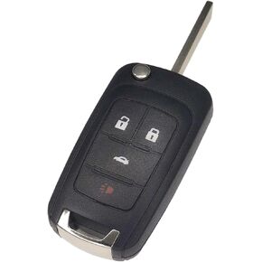 Flip Key Fob Replacement Fits for Chevy Cruze 2011-2016 Equinox Camaro 2010-2019 Malibu 2014-2016 Impala 2014-2019 Sonic Buick Lacrosse Regal Verano Encore Allure GMC Terrain Keyless Entry Remote
