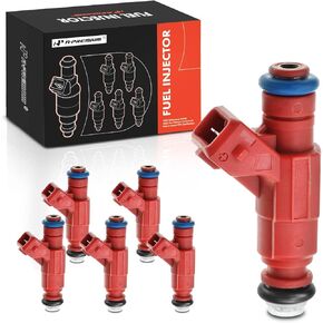 A-Premium Fuel Injectors Compatible with Ford Explorer 2002-2003, Explorer Sport Trac 2004 & Mercury Mountaineer 2001-2003 V6 4.0L, Set of 6, Replace# 1L2Z9F593CA