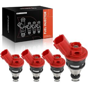 A-Premium Set of 4 Fuel Injectors Compatible with Nissan Altima 1993-1999 2.4L, Sentra 1994/1998-1999 2.0L, 200SX 1995-1998, 240SX 1991-1998 & Infiniti G20 1995-1996/1999, Replace# 1660053F00