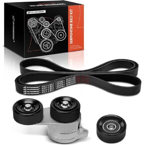 A-Premium Engine Serpentine Belt Drive Kit with Tensioner & Idler Pulley Compatible with Honda Pilot 2012 2015, Odyssey 2011-2017, Ridgeline 2012-2014, Crosstour 2012, 3.5L