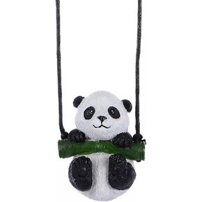 Car Swing Ornament, Panda Interior Rearview Mirror Decoration Cute Auto Hanging Accessory for Car Office Home