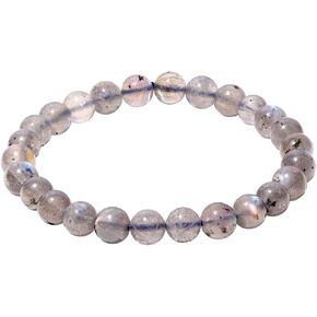 Jewever Semi-Precious Gemstones and Crystals Beaded Bracelets Round Beads Bracelets for Women 8mm Stretch Unisex