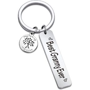 TzrNhm Blossom Best Granny Ever Gift Granny Gift Nana Keychain Mimi Jewelry Granny Jewelry Grammy Jewelry Granny Keychain