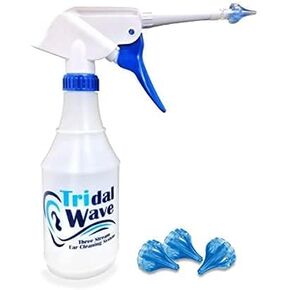 Ear Washer System - Home Solution for Safely Removing Built-Up Earwax and Preventing Future Earwax Buildup - Made by Tridal Wave (Tridal Wave & 3 Additional Tips)