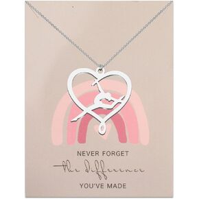 MYOSPARK Gymnastics Necklace Gymnastics Gifts Gymnast Team Gift Rhythmic Gymnastics Gift Dance Recital Gifts