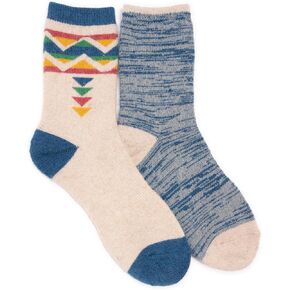 MUK LUKS Women's 6" Wool Socks 2 Pair Packs