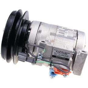 AC Compressor 4431081 4436025 Air Conditioning Compressor Compatible with John Deere Excavator 120C 160CLC 180 450CLC 600CLC 800C 450DLC 650DLC 850DLC Aftermarket Parts