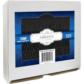 Heavy Weight Plastic Knives 100/box, Clear