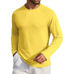 COOFANDY Men's Sun Protection Shirts Long Sleeve Rash Guard Swim T-Shirts Lightweight Quick Dry Fishing Shirts