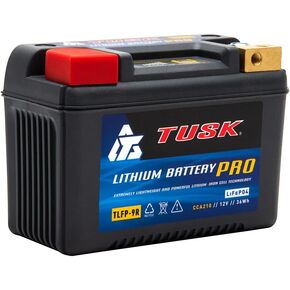 Tusk Lithium Pro Battery TLFP-9R - 12V 3Ah, 36 Wh, 210 CCA, Motorcycle, Dirt Bike, Dual Sport, ATV, UTV, Jet Ski, Riding Lawn Mower, Tractor, Scooter