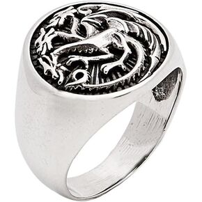 MENS Dragon Viking Ring Norse Rings, Nordic Vikings 925 Sterling Silver Ring