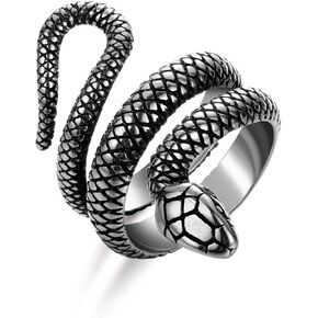 Stainless Steel Ring for Men Women Vintage Punk Ring Snake Octopus Eye of God Dragon Scale Ring Comfort Fit Size 7-13