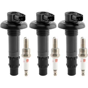 Ignition Coil Pack 3pcs Compatible with SeaDoo GTX RXP RXT GTI WAKE GTS 130 155 215 255 260 ALL 4-TEC Models Replaces# ‎420664020, 296000307