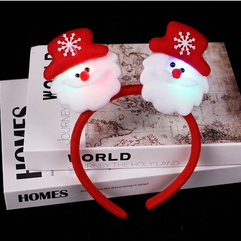 4 PCS Christmas Headbands Various Design Santa Hat Snowman Reindeer Antler Bow Elf Hat Headpieces for Women Adults Kids Gifts Christmas Party Supplies Felt Xmas Head Topper in Kuwait