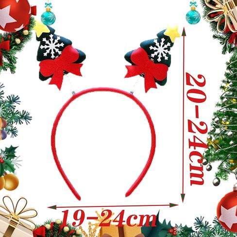 4 PCS Christmas Headbands Various Design Santa Hat Snowman Reindeer Antler Bow Elf Hat Headpieces for Women Adults Kids Gifts Christmas Party Supplies Felt Xmas Head Topper in Kuwait
