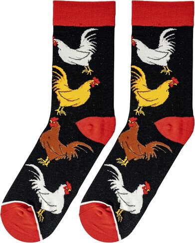 Crazy Socks, Funny Animal Crew Socks, Fun Colorful Barn, Zoo Prints, Assorted in Kuwait