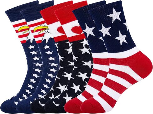 Evankin American Flag Socks Patriotic USA High Socks Funny Novelty Socks for Men 4th of July Patriotic Freedom Day Gifts in Kuwait