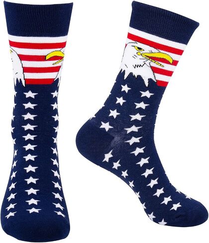 Evankin American Flag Socks Patriotic USA High Socks Funny Novelty Socks for Men 4th of July Patriotic Freedom Day Gifts in Kuwait