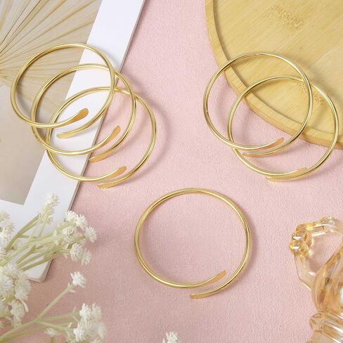 6pcs Bangle Cuff Bracelets for Women, Bangle Bracelets Trendy Bangles Dainty Cuff Bracelet Stackable Bracelets for Women Jewelry Gifts in Saudi Arabia