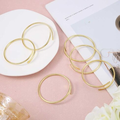 6pcs Bangle Cuff Bracelets for Women, Bangle Bracelets Trendy Bangles Dainty Cuff Bracelet Stackable Bracelets for Women Jewelry Gifts in Saudi Arabia