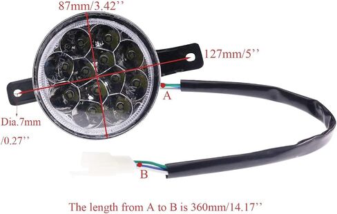 PRO BAT 12V 3Wrie LED Front Head Light Lamp for 110cc 125cc 150cc 200cc 250cc TaoTao Baja Coolster 3150A 3150DX ATV Quad 4 Wheeler in Saudi Arabia
