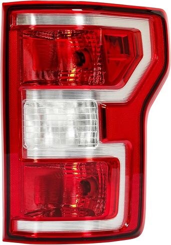 KUAFU Rear Right Tail Light W/Bulbs Compatible with 2018-2020 Ford F-150 Replacement for JL3Z-13404-H Taillight Red Lens Chrome Housing in Kuwait