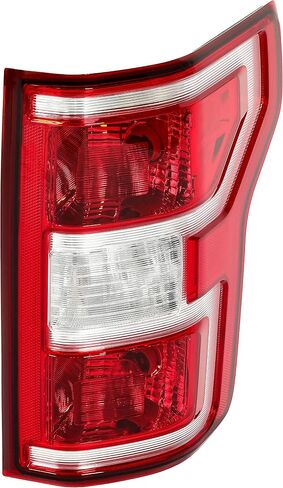 KUAFU Rear Right Tail Light W/Bulbs Compatible with 2018-2020 Ford F-150 Replacement for JL3Z-13404-H Taillight Red Lens Chrome Housing in Kuwait