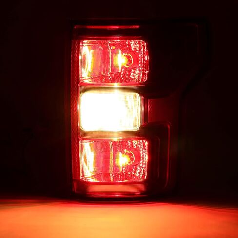 KUAFU Rear Right Tail Light W/Bulbs Compatible with 2018-2020 Ford F-150 Replacement for JL3Z-13404-H Taillight Red Lens Chrome Housing in Kuwait