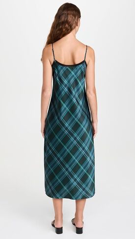 Vince Women's Plaid Lace Trim Slip Dress in Saudi Arabia
