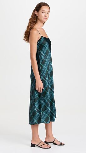 Vince Women's Plaid Lace Trim Slip Dress in Saudi Arabia