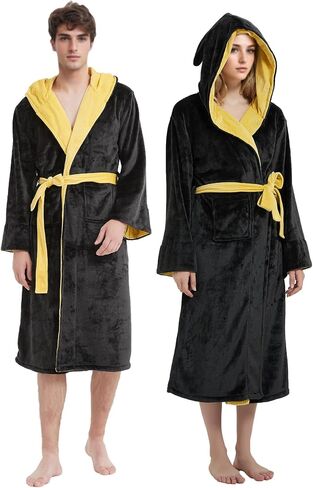 Unisex Cosplay Bathrobe Magical Robe Flannel Cozy Night Robe Hooded Nightgown Homewear Sleepwear One Size Fit All in Saudi Arabia