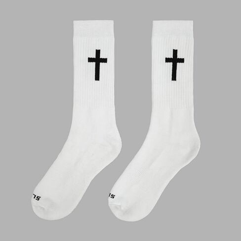 SLEEFS Men's Crew Socks - High Performance, Designed for Athletic/Sport Wear - Momma This One For You - Cushioned Heel, Pro-Quality Polyblend [1 Pair - Black] in Saudi Arabia