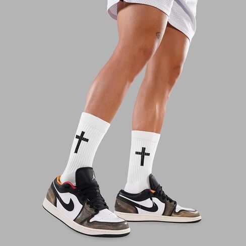 SLEEFS Men's Crew Socks - High Performance, Designed for Athletic/Sport Wear - Momma This One For You - Cushioned Heel, Pro-Quality Polyblend [1 Pair - Black] in Saudi Arabia