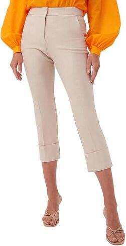 Trina Turk Women's Cropped Pant with Cuffed Hem in Kuwait